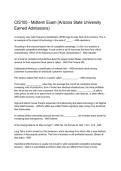 CIS 105 Midterm Exam &ndash; Arizona State University Earned Admissions &vert; Study Guide&comma; Practice Questions & Answers 2026&sol;2027