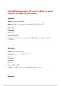 WGU C957 Applied Algebra OA Exam Prep 2026&colon; 100 Actual Questions & Verified Detailed Answers