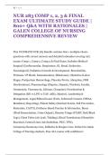 NUR 283 COMP 1&comma; 2&comma; 3 & FINAL &NewLine;EXAM ULTIMATE STUDY GUIDE &vert; &NewLine;800&plus; Q&A WITH RATIONALES &vert; &NewLine;GALEN COLLEGE OF NURSING &NewLine;COMPREHENSIVE REVIEW