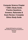 Computer Science Chapter 7 2026 &vert; Study Guide&comma; Practice Questions&comma; Answers&comma; Rationales & Exam Review