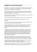 Religion and Development Study Guide &vert; Religious Studies Questions&comma; Answers & Exam Review 2026&sol;2027