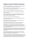 Shintoism Study Set &vert; Religious Studies Project Study Guide&comma; Questions & Answers 2026&sol;2027
