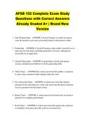 AFSB 152 Complete Exam Study &NewLine;Questions with Correct Answers &NewLine;Already Graded A&plus; &vert; Brand New &NewLine;Version