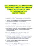 KUBY IMMUNOLOGY EXAM STUDY GUIDE &NewLine;2026&sol;2027 ACCURATE QUESTIONS WITH &NewLine;CORRECT DETAILED SOLUTIONS &vert;&vert; &NewLine;100&percnt; GUARANTEED PASS &NewLine;<NEWEST VERSION> 