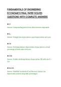 FUNDAMENTALS OF ENGINEERING&NewLine;ECONOMICS FINAL PAPER SOLVED&NewLine;QUESTIONS WITH COMPLETE ANSWERS&NewLine;