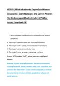 WGU D199 Introduction to Physical and Human &NewLine;Geography &vert; Exam Questions and Correct Answers &NewLine;&lpar;Verified Answers&rpar; Plus Rationale 2027 Q&A&vert; &NewLine;Instant Download Pdf