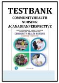 Test Bank for Stamler and Yiu's Community Health Nursing&colon; A Canadian Perspective&comma; 6th Edition by Dosani&comma; Etowa & van Daalen-Smith &vert; Questions and Answers &vert; Chapters 1&ndash;34