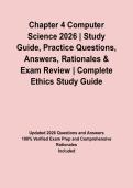 Chapter 4 Computer Science 2026 &vert; Study Guide&comma; Practice Questions&comma; Answers&comma; Rationales & Exam Review