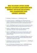 MHA 702 EXAM 6 STUDY GUIDE &NewLine;2026&sol;2027 ACCURATE QUESTIONS WITH &NewLine;CORRECT DETAILED SOLUTIONS &vert;&vert; &NewLine;100&percnt; GUARANTEED PASS &NewLine;<NEWEST VERSION> &NewLine;