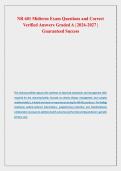 NR 601 Midterm Exam Questions and Correct &NewLine;Verified Answers Graded A &vert; 2026-2027 &vert; &NewLine;Guaranteed Success 