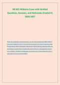 NR 601 Midterm Exam with Verified &NewLine;Questions&comma; Answers&comma; and Rationales Graded A&vert; &NewLine;2026-2027 