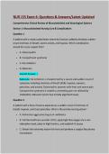 Exam 4&colon;NUR 155 Exam 4&colon; Questions & Answers&colon;Latest Updated 2026&colon; Guaranteed A&plus; Score Solution