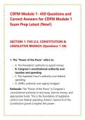 CDFM Module 1- 450 Questions and &NewLine;Correct Answers for CDFM Module 1 &NewLine;Exam Prep Latest &lpar;New&excl;&rpar; 