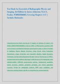 Test Bank for Essentials of Radiographic Physics and &NewLine;Imaging&comma; 3rd Edition by James Johnston&semi; Terri L&period; &NewLine;Fauber&comma; 9780323566681&comma; Covering Chapters 1-17 &vert; &NewLine;Includes Rationales 