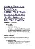 Georgia Veterinary Board Exam SBE Question Bank&colon; 2026&sol;2027 Licensure Mastery&comma; Statutory Directives & Comprehensive Case Simulations