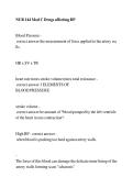 NUR 144 Module C Drugs Affecting Blood Pressure 2026 &ndash; Pharmacology Study Guide