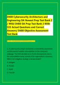 D488 Cybersecurity Architecture and &NewLine;Engineering OA Newest Prep Test Bank 2 &NewLine;&sol; WGU D488 OA Prep Test Bank 2 With &NewLine;535 Actual Questions and Correct &NewLine;Answers&sol; D488 Objective Assessment &NewLine;Test Bank