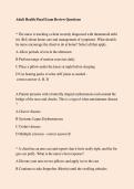 Adult Health Final Exam Review Questions 2026 &ndash; Comprehensive Nursing Study Guide