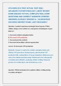 UTA NURS 5315 TEST ACTUAL TEST 2026 &vert; &NewLine;ADVANCED PATHOPHYSIOLOGY &vert;&vert; MOST RECENT &NewLine;EXAM 2026&vert;2027 ACTUAL COMPLETE REAL EXAM &NewLine;QUESTIONS AND CORRECT ANSWERS &lpar;VERIFIED &NewLine;ANSWERS&rpar; ALREADY GRADED A&plus; &vert; GUARANTEED &NewLine;SUCCESS&excl;&excl; NEWEST EXAM &vert; JUST RELEASED&excl;&excl; 
