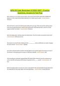 NFPA 99 Code Worksheet 10 2026&ndash;2027 &ndash; Practice Questions&comma; Answers & Test Prep
