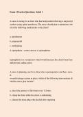 Adult Health Exam 1 Practice Questions 2026 &ndash; Comprehensive Nursing Review