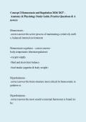 Concept 2 Homeostasis and Regulation 2026 2027 &ndash; Anatomy & Physiology Study Guide&comma; Practice Questions