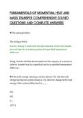 FUNDAMENTALS OF MOMENTUM&comma; HEAT AND&NewLine;MASS TRANSFER COMPREHENSIVE SOLVED&NewLine;QUESTIONS AND COMPLETE ANSWERS&NewLine;