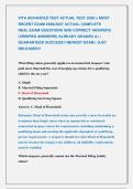 VITA ADVANCED TEST ACTUAL TEST 2026 &vert;&vert; MOST &NewLine;RECENT EXAM 2026&vert;2027 ACTUAL COMPLETE            &NewLine;REAL EXAM QUESTIONS AND CORRECT ANSWERS &NewLine;&lpar;VERIFIED ANSWERS&rpar; ALREADY GRADED A&plus; &vert; &NewLine;GUARANTEED SUCCESS&excl;&excl; NEWEST EXAM &vert; JUST &NewLine;RELEASED&excl;&excl;