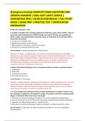 Emergency Nursing&rsqb; COMPLETE EXAM QUESTIONS AND &NewLine;VERIFIED ANSWERS &vert; 2026&ndash;2027 LATEST UPDATE &vert; &NewLine;GUARANTEED PASS &vert; DETAILED RATIONALES &vert; FULL STUDY &NewLine;GUIDE &vert; EXAM PREP &vert; PRACTICE TEST &vert; CERTIFICATION &NewLine;PREPARATION 