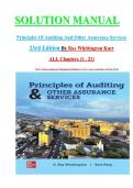 Solutions Manual for Principles of Auditing & Other Assurance Services 23rd Edition by Ray Whittington ISBN 978-1266857669