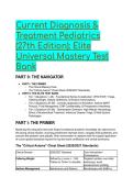 Current Diagnosis & Treatment Pediatrics &lpar;27th Edition&rpar; Test Bank &vert; S-Tier Questions & Rationales &lpar;2026&sol;2027 Standards&rpar;