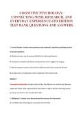 COGNITIVE PSYCHOLOGY&colon;&NewLine;CONNECTING MIND&comma; RESEARCH&comma; AND&NewLine;EVERYDAY EXPERIENCE 6TH EDITION&NewLine;TEST BANK QUESTIONS AND ANSWERS