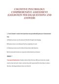 COGNITIVE PSYCHOLOGY EXAM Bundle &vert; Update Questions with complete and Verified solutions&period;