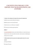 COGNITIVE PSYCHOLOGY 12TH&NewLine;EDITION TEST BANK QUESTIONS AND&NewLine;ANSWERS