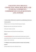 COGNITIVE PSYCHOLOGY EXAM Bundle &vert; Update Questions with complete and Verified solutions&period;