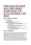 Maryland MSP Wear & Carry &lpar;WCHP&rpar; & Title 19 Armed Guard Exam&colon; 2026&sol;2027 Elite Test Bank &lpar;Q&A&rpar;