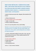 WEST COAST EMT BLOCK 1 EXAM ACTUAL EXAM &NewLine;2026 &vert;&vert; MOST RECENT EXAM 2026&vert;2027 ACTUAL COMPLETE &NewLine;REAL EXAM QUESTIONS AND CORRECT ANSWERS &lpar;VERIFIED &NewLine;ANSWERS&rpar; ALREADY GRADED A&plus; &vert; GUARANTEED SUCCESS&excl;&excl; &NewLine;NEWEST EXAM &vert; JUST RELEASED&excl;&excl;