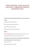 NURS 4100 WEEK 3 QUIZ&colon; QUALITY&NewLine;AND SAFETY THROUGH EVIDENCE&NewLine;BASED PRACTICE