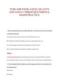 NURS 4100 WEEK 6 QUIZ&colon; QUALITY&NewLine;AND SAFETY THROUGH EVIDENCE-&NewLine;BASED PRACTICE