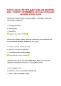 NUR 325 Exam 2 Review Questions and Answers 2026 &ndash; Complete Pharmacology Solutions and Updated Study Guide