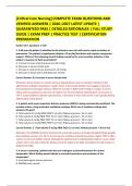 Critical Care Nursing&rsqb; COMPLETE EXAM QUESTIONS AND &NewLine;VERIFIED ANSWERS &vert; 2026&ndash;2027 LATEST UPDATE &vert; &NewLine;GUARANTEED PASS &vert; DETAILED RATIONALES &vert; FULL STUDY &NewLine;GUIDE &vert; EXAM PREP &vert; PRACTICE TEST &vert; CERTIFICATION &NewLine;PREPARATION