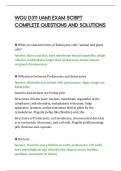 WGU D311 UAM1 EXAM SCRIPT&NewLine;COMPLETE QUESTIONS AND SOLUTIONS&NewLine;