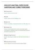 WGU D311 UAM1 FINAL PAPER SOLVED&NewLine;QUESTIONS AND CORRECT RESPONSES&NewLine;