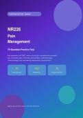 NR226 Pain Management &ndash; Questions with Answers & Detailed Explanations &vert; Fundamentals&colon; Patient Care