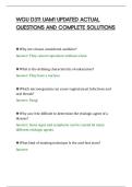 WGU D311 UAM1 UPDATED ACTUAL&NewLine;QUESTIONS AND COMPLETE SOLUTIONS