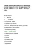 LASER CERTIFICATION ACTUAL HIGH-YIELD&NewLine;LASER OPERATION AND SAFETY SUMMARY&NewLine;2026&NewLine;