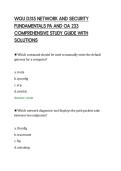 WGU D315 NETWORK AND SECURITY&NewLine;FUNDAMENTALS PA AND OA 233&NewLine;COMPREHENSIVE STUDY GUIDE WITH&NewLine;SOLUTIONS