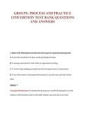 GROUPS&colon; PROCESS AND PRACTICE&NewLine;12TH EDITION TEST BANK QUESTIONS&NewLine;AND ANSWERS