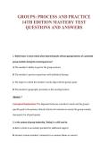 GROUPS&colon; PROCESS AND PRACTICE&NewLine;14TH EDITION MASTERY TEST&NewLine;QUESTIONS AND ANSWERS
