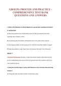 GROUPS&colon; PROCESS AND PRACTICE -&NewLine;COMPREHENSIVE TEST BANK&NewLine;QUESTIONS AND ANSWERS